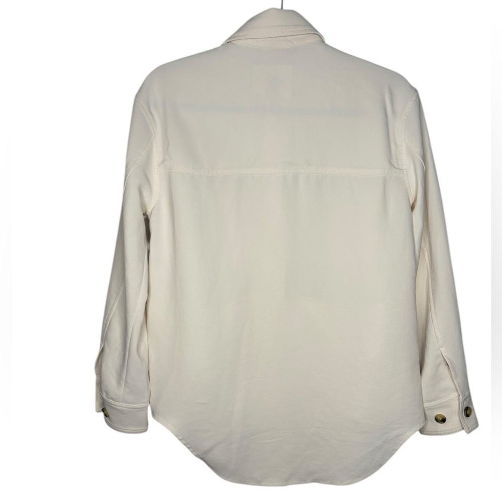 Aritizia Wilfred Oversized The Ganna Button Front Shirt Jacket Cream Color XS - Picture 10 of 13